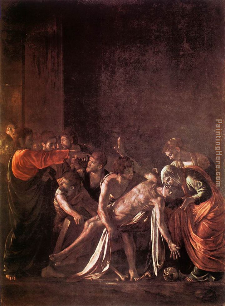 The Raising of Lazarus painting - Caravaggio The Raising of Lazarus art painting